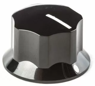 Knob for pedals, skirted