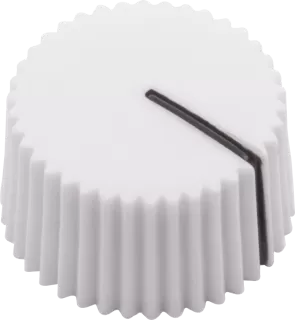 Vintage Radio Amplifier Knob (White)