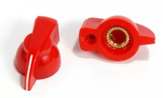 Chicken Head Knob with Brass Insert (Red)