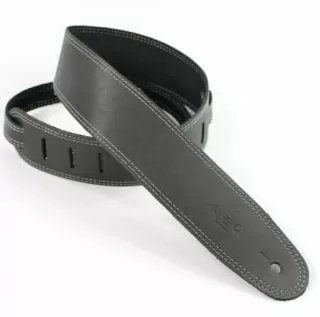 Leather 2.5 Inch Black with Orange Stitching SGE25-15-5