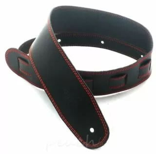 Leather 2.5 Inch Black with Orange Stitching SGE25-15-5