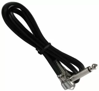 Cable - vintage-style, 1/4" to 2 Spade Lugs, 34" long