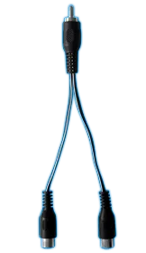 CIOKS Split Flex - 30 & 50cm with 5.5/2.1mm centre negative DC-plug (black)