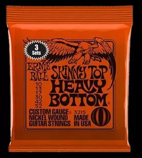 Ernie Ball 3 3 Pack Skinny Top Heavy Bottom Strings (10 - 52)