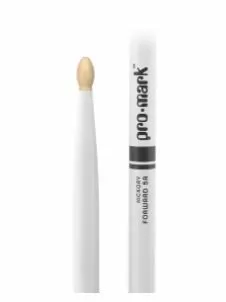 Classic Forward 5A Painted White Hickory Drumstick, Oval Wood Tip (TX5AW-WHITE)