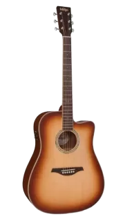 Vintage VEC500 Acoustic Guitar, Black