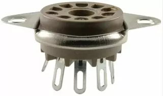 Socket - 9 Pin, Miniature, Bottom Mount