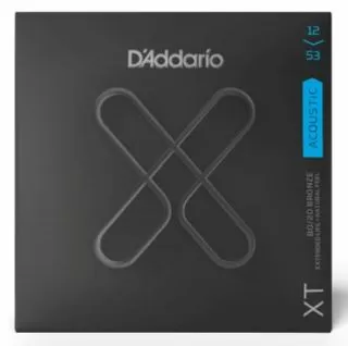 D'Addario XTABR1253, XT Acoustic 80/20 Bronze, Light, 12-53